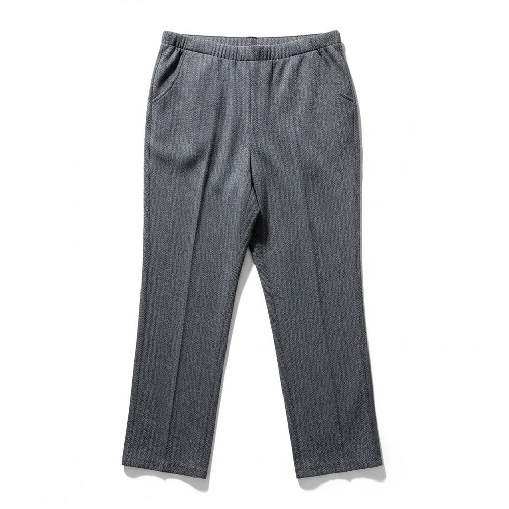 White Stag Women's‎ Pull On Dress Pants Gray Herringbone Plus 18W 20W